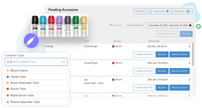 laboratory information system sample accession and standardization